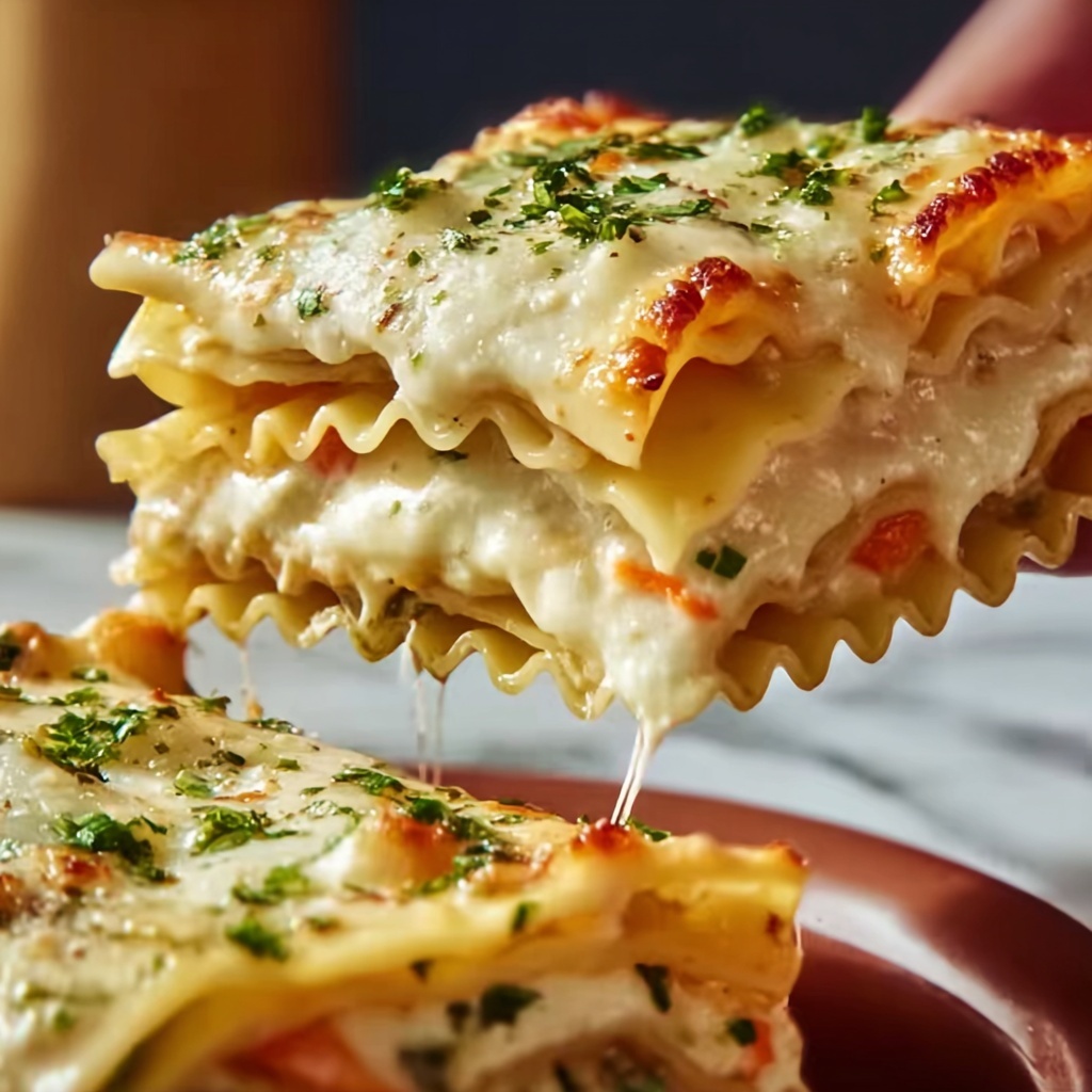 Garlic Chicken Lasagna Twirls Recipe - Recipe Image