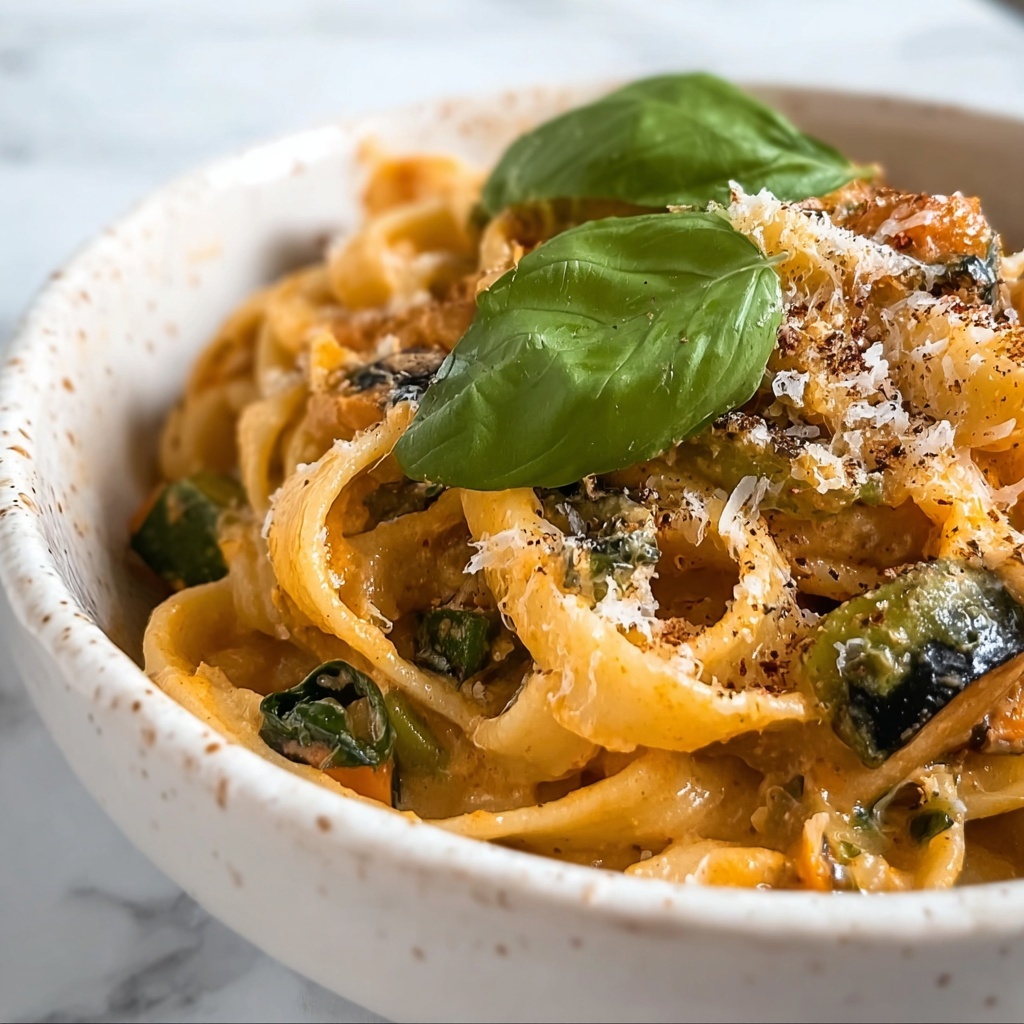 Pasta with Caramelized Zucchini and Fresh Basil Recipe - Recipe Image