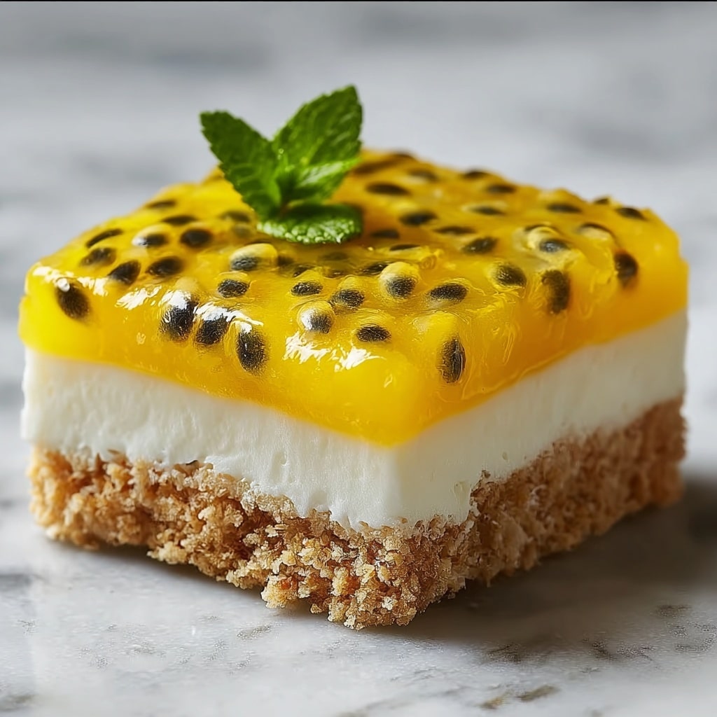 No-Bake Passion Fruit Slice Recipe - Recipe Image