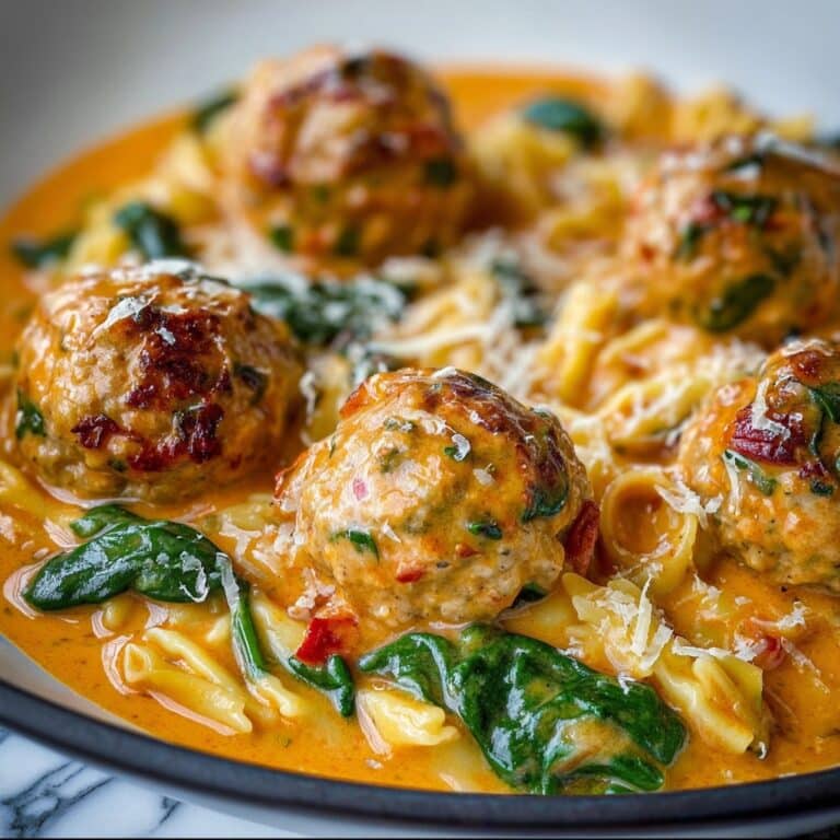 Marry Me Chicken Meatballs with Risoni Recipe