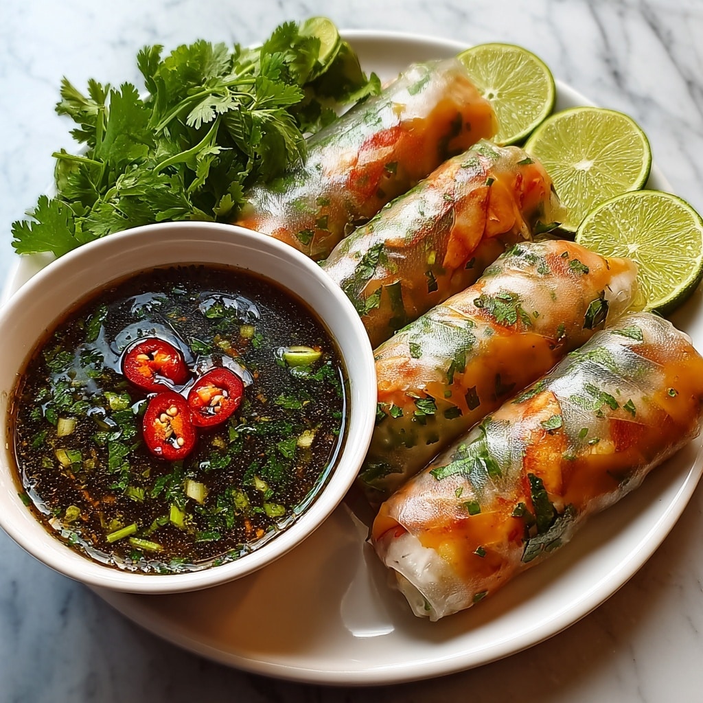 Vietnamese Baked Salmon Spring Rolls Recipe