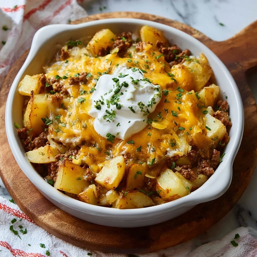 Loaded Cheesy Taco Potatoes Recipe