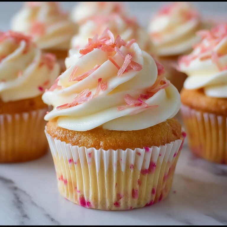Rhubarb Honey Peach Cream Cheese Cupcakes Recipe