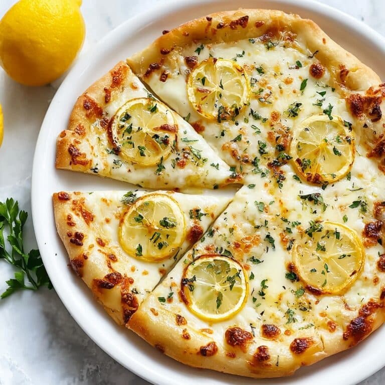 Lemon Pizza with Feta, Basil, and Garlic Recipe