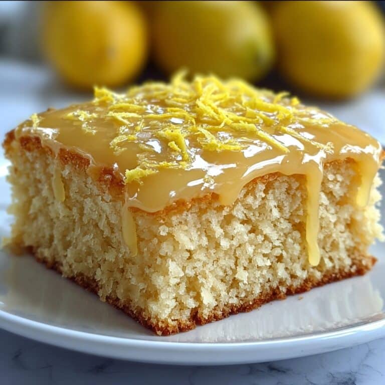 Lemon Condensed Milk Drizzle Cake Recipe