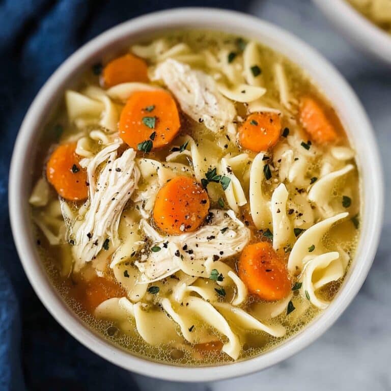 Creamy Chicken Noodle Soup in the Crock Pot Recipe