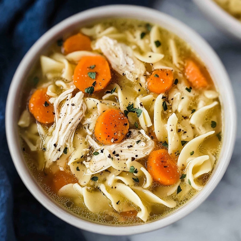 Creamy Chicken Noodle Soup in the Crock Pot Recipe