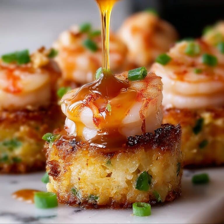 Shrimp and Scallion Grit Cups with Creamy Cheese Center Recipe