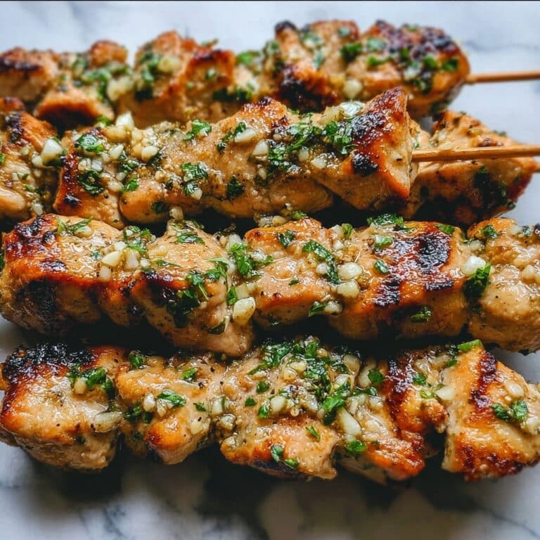 Chicken Skewers with Parmesan and Garlic Recipe