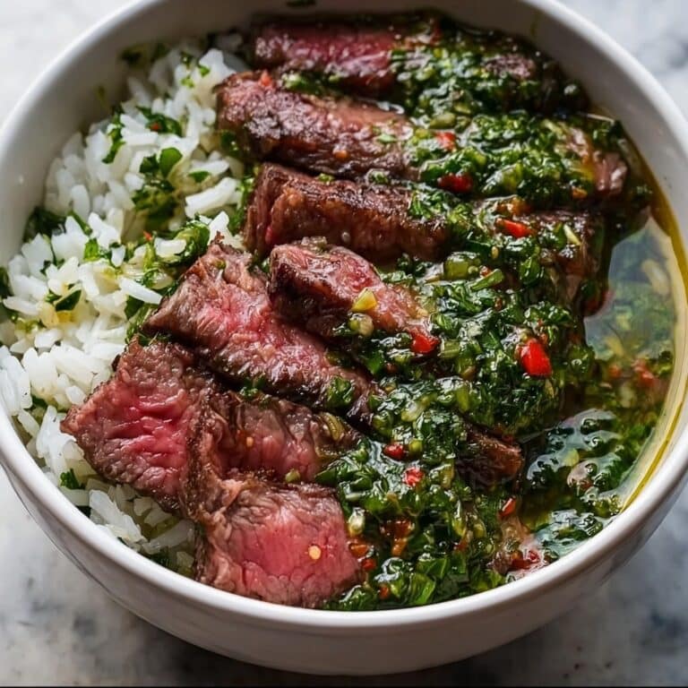 Skirt Steak Rice Bowls with Chimichurri Sauce Recipe