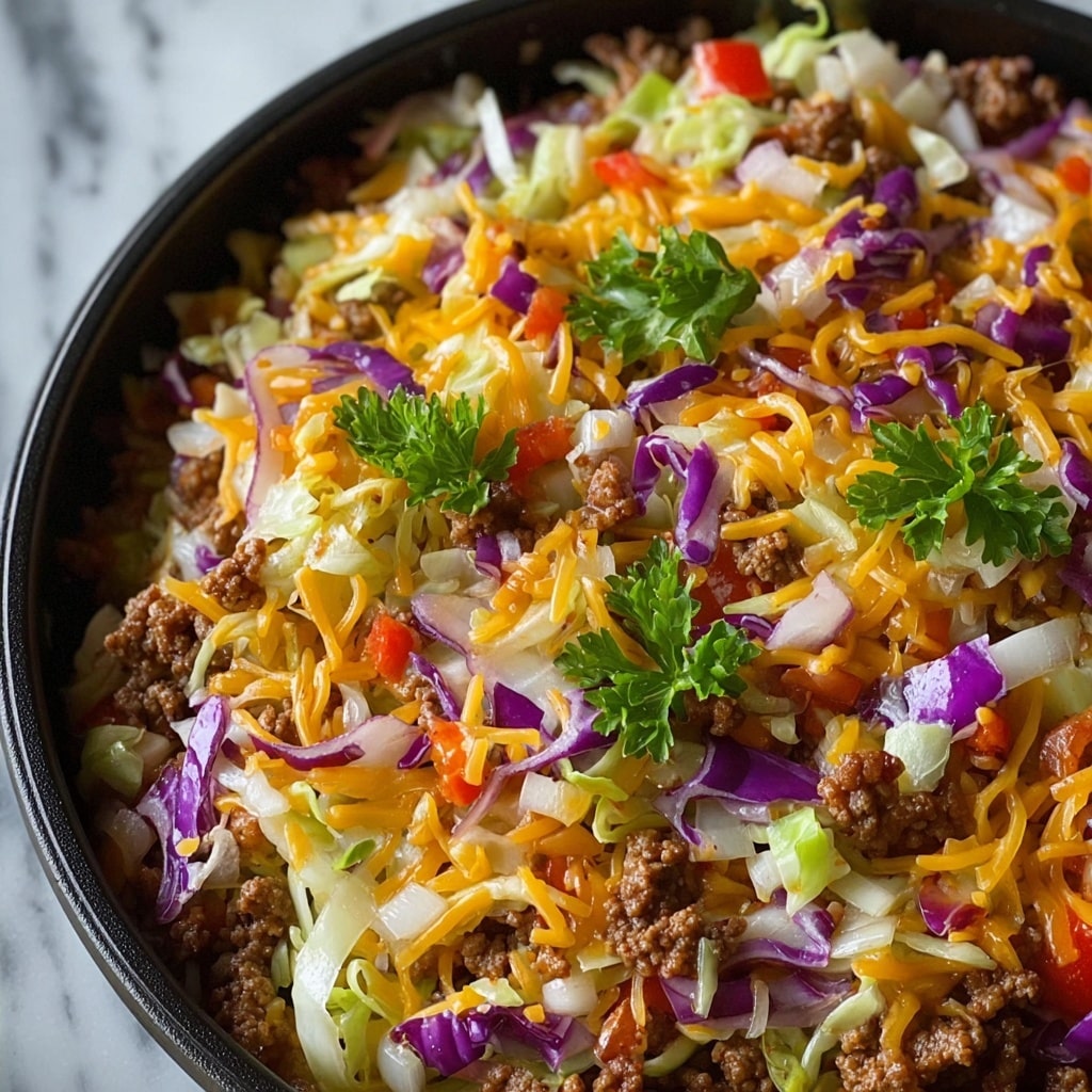 Ground Beef Taco Cabbage Skillet Recipe