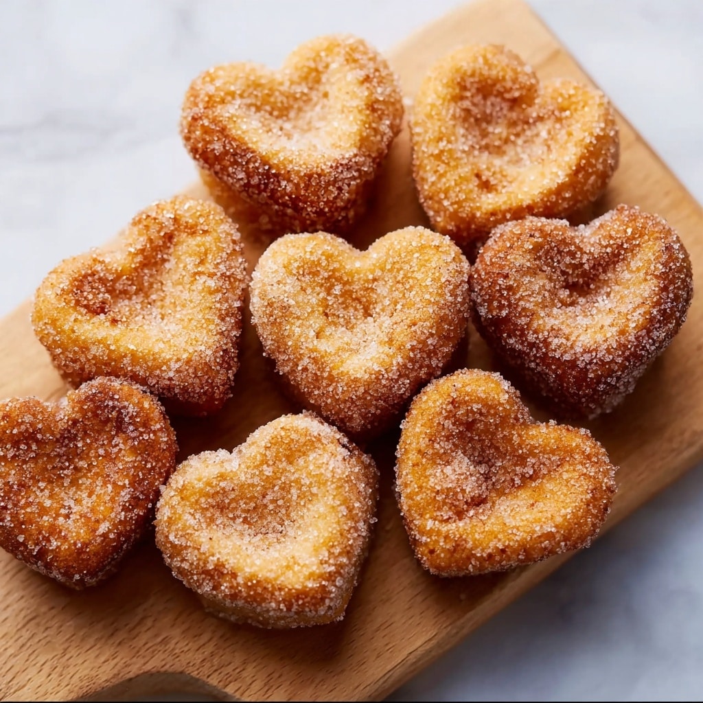 French Toast Churro Bites in Heart Shapes Recipe