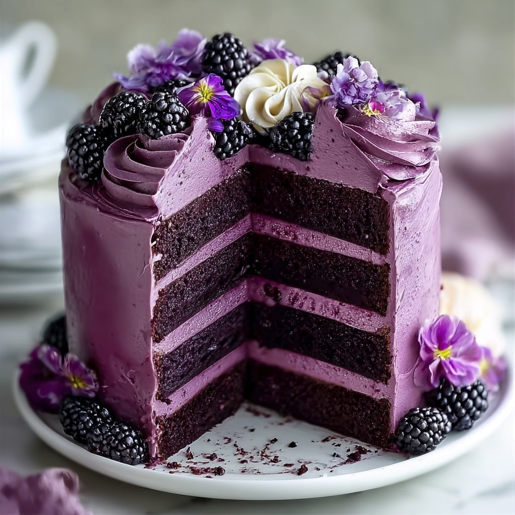Purple Velvet Cake with White Chocolate Cream Cheese Frosting Recipe