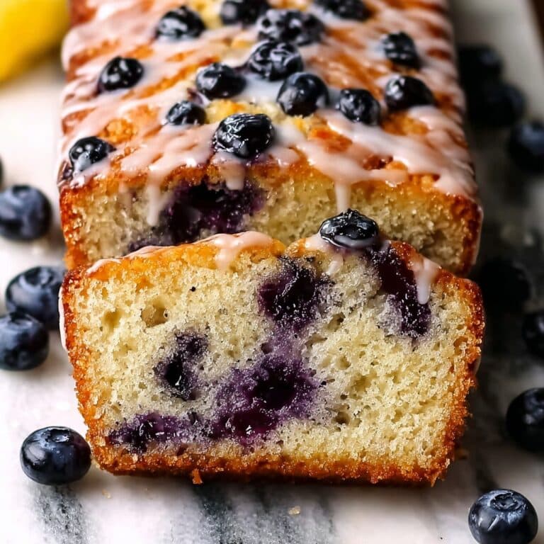 Blueberry Vanilla Bread with Lemon Glaze Recipe