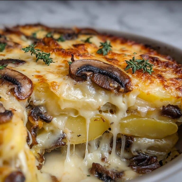Potato and Mushroom Gratin with Gorgonzola Recipe