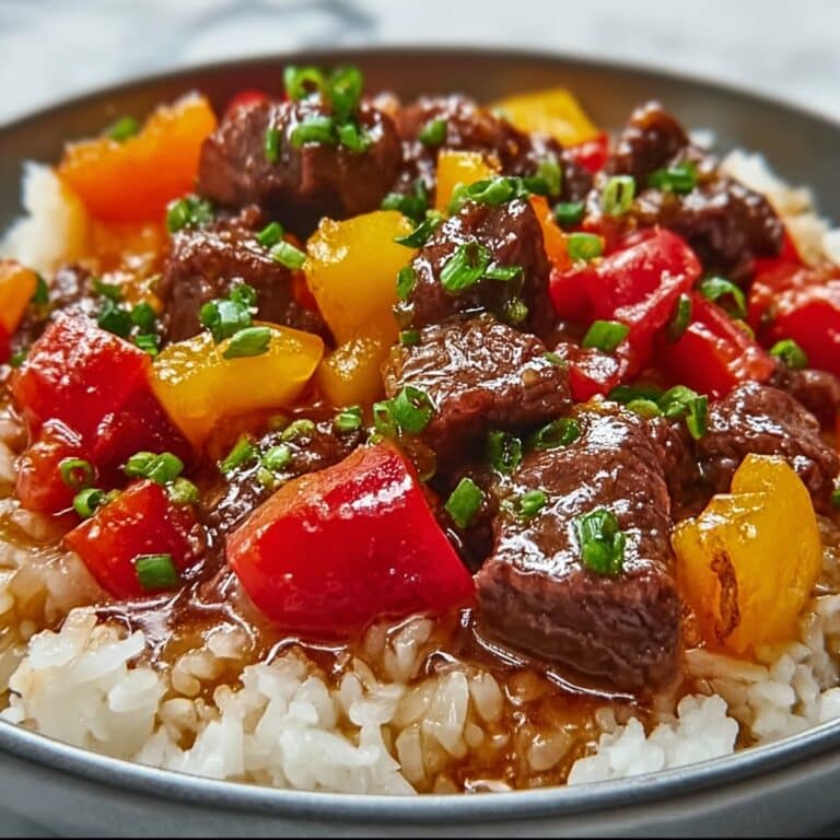 Beef and Pepper Rice Bowl Recipe
