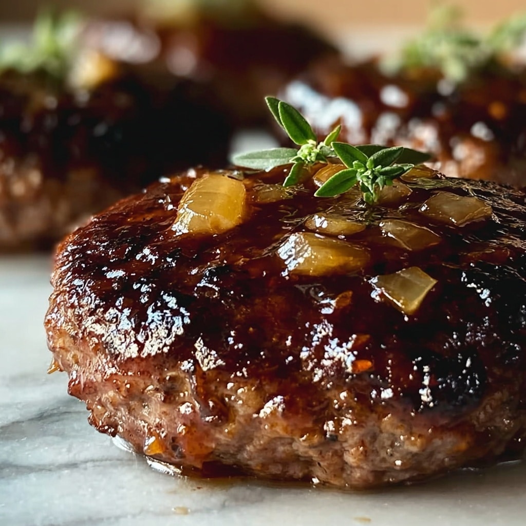 Salisbury Steak with Rich Onion and Garlic Gravy Recipe
