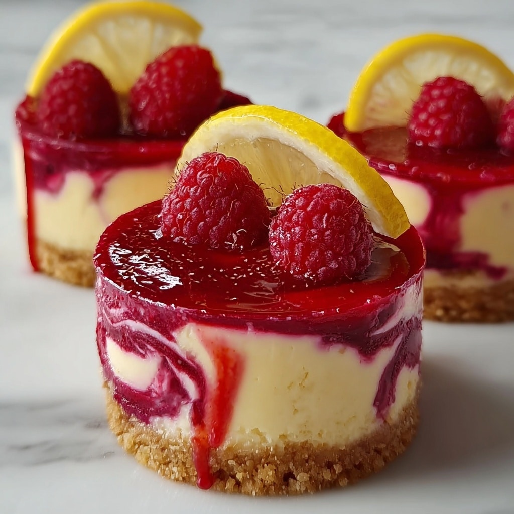 No Bake Raspberry Lemon Swirl Cheesecake Recipe