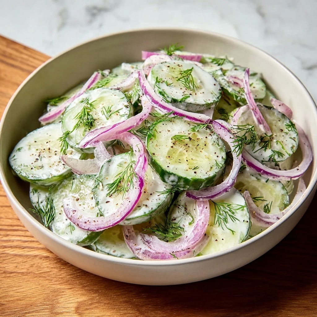 Creamy Cucumber Salad Recipe