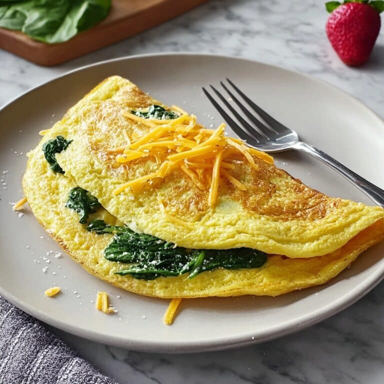 Spinach & Cheese Omelette Recipe