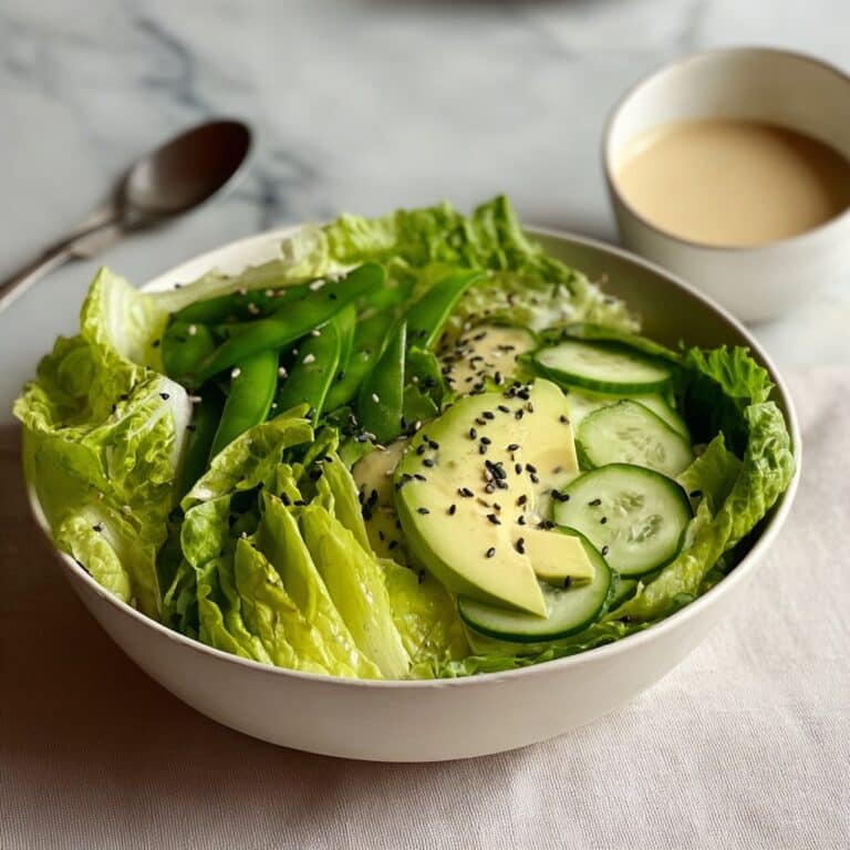 Crunchy Green Salad with Miso Dressing Recipe