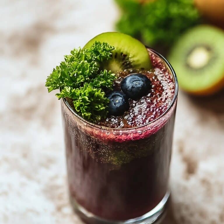 Detox Green Apple Blueberry Spinach Smoothie Recipe