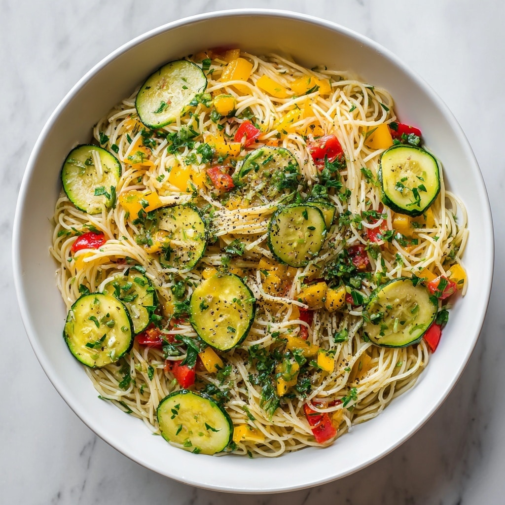 California Spaghetti Salad with Fresh Veggies Recipe