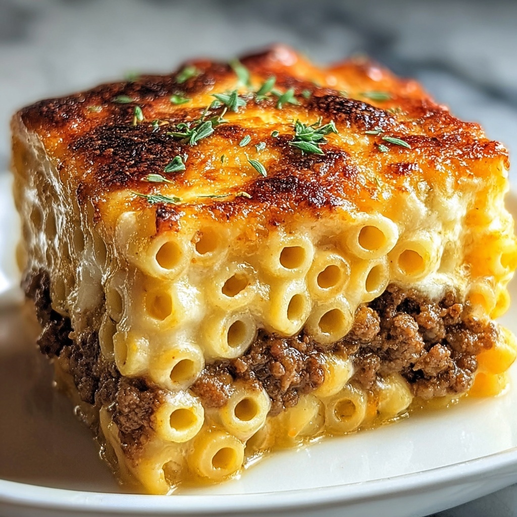 Creamy Baked Mac and Cheese with Cheddar, Mozzarella, Parmesan, and a Crunchy Breadcrumb Topping Recipe