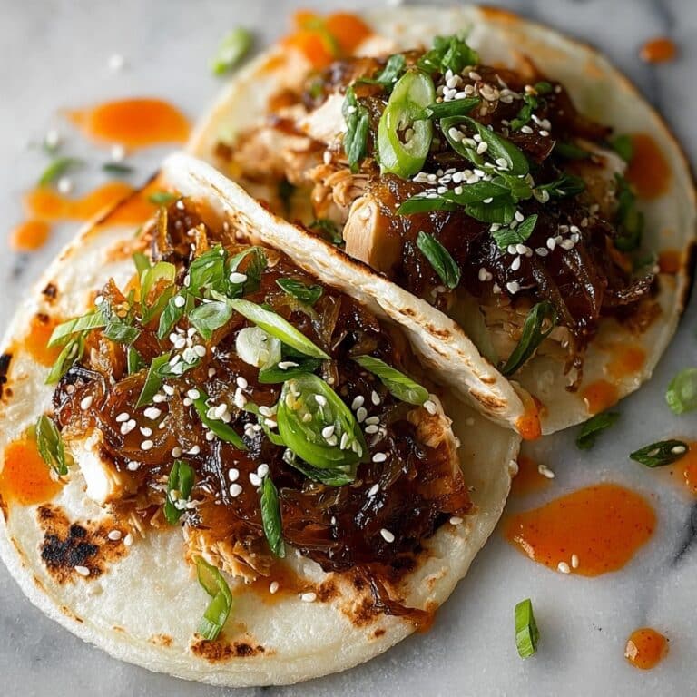 Korean Chicken Tacos with Caramelized Kimchi Recipe