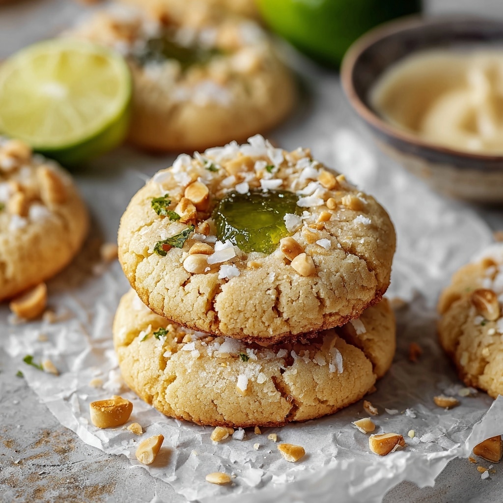 Toasted Coconut + Lime Curd + Macadamia Nut Cookies Recipe