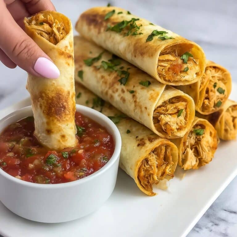 Creamy Baked Chicken Taquitos Recipe