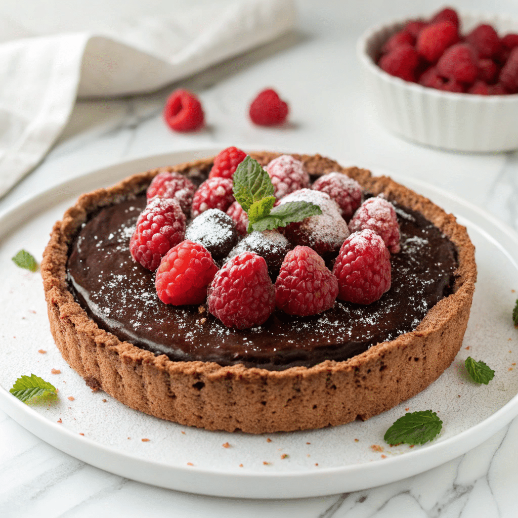 Chocolate and Raspberry Tart Recipe - Recipe Image