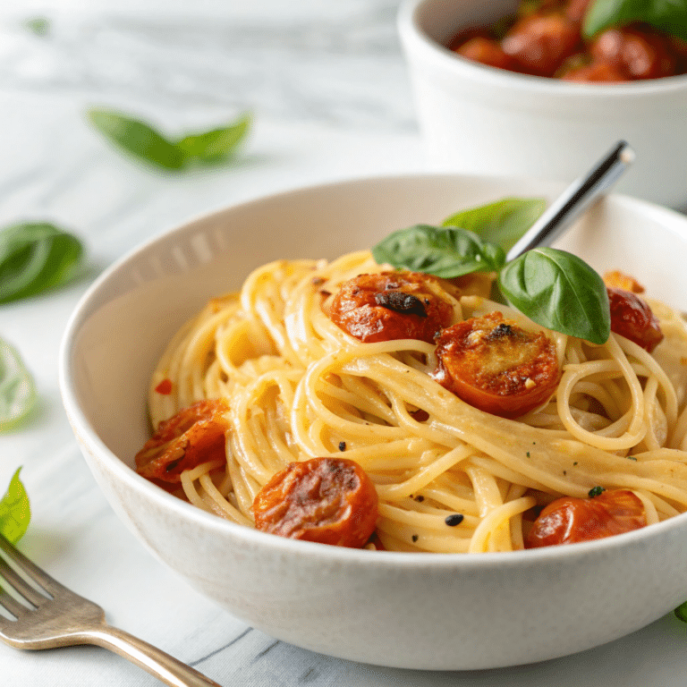 Roasted Tomato and Garlic Ricotta Pasta Recipe