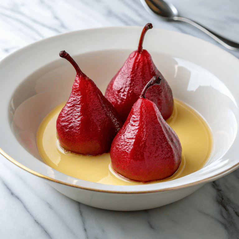 Poached Pears with Spiced Citrus Syrup Recipe