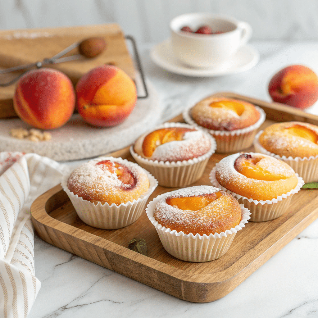 Peach Financiers: Elegant French Almond Cakes Recipe - Recipe Image