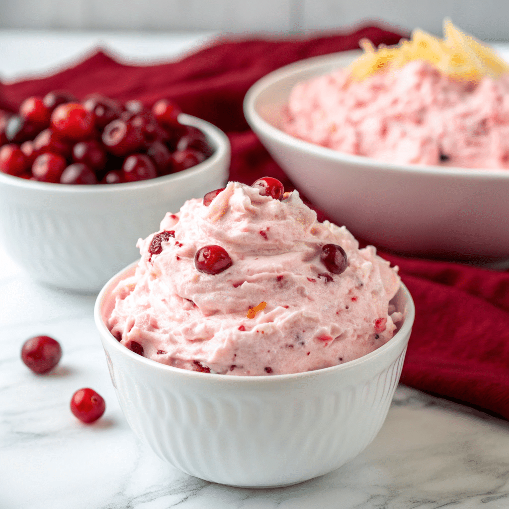 Holiday Cranberry Fluff Salad Recipe - Recipe Image