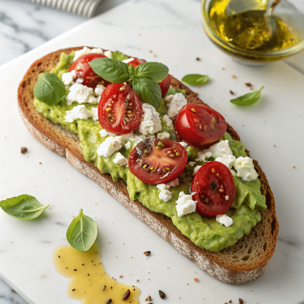Avocado Feta Toast Delight Recipe - Recipe Image