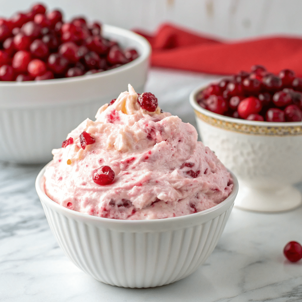 Holiday Cranberry Fluff Salad Recipe - Recipe Image