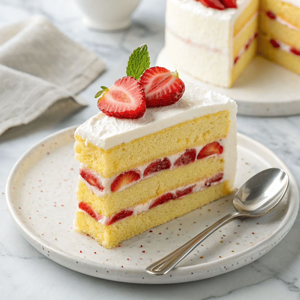 Japanese Strawberry Cake Recipe - Recipe Image