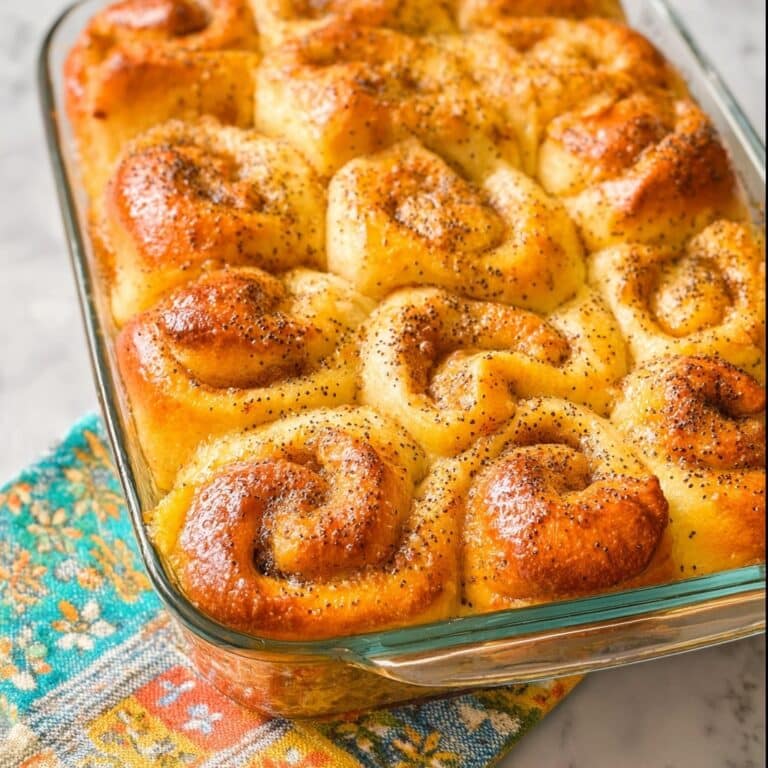 Glazed Chicken Minis with Crescent Rolls and Poppy Seeds Recipe
