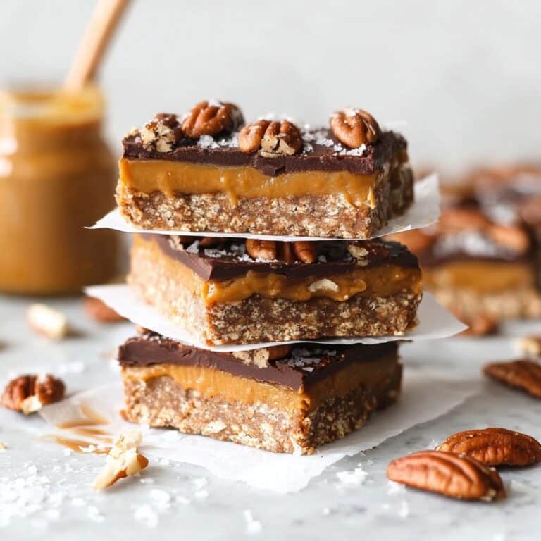 Vegan Pumpkin Spice Caramel Slices Recipe