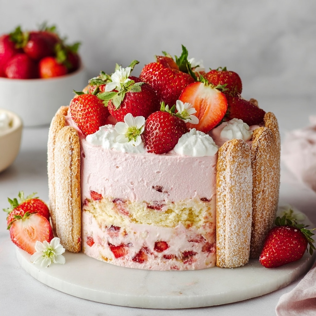 Vegan Strawberry Charlotte (No Eggs, No Gelatin) Recipe