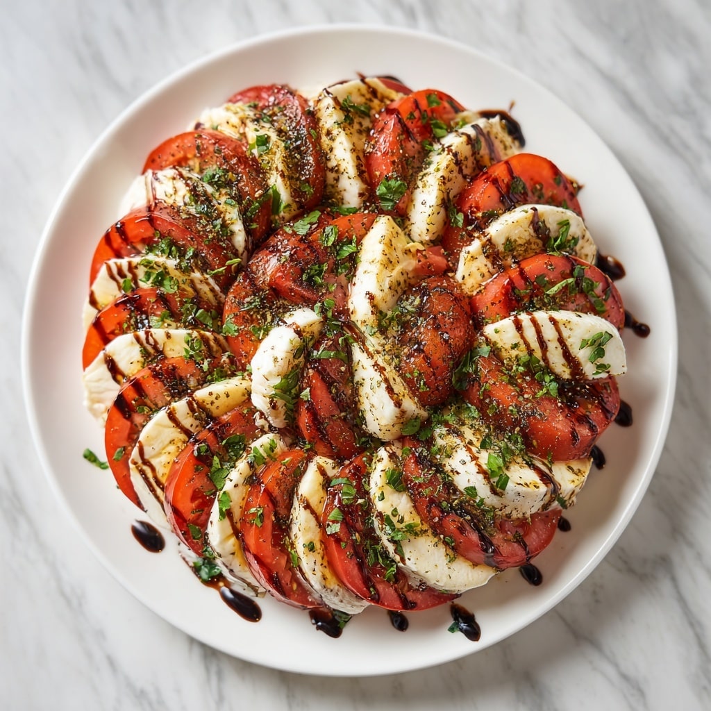 Fresh Caprese Salad with Tomatoes, Mozzarella, and Basil Recipe