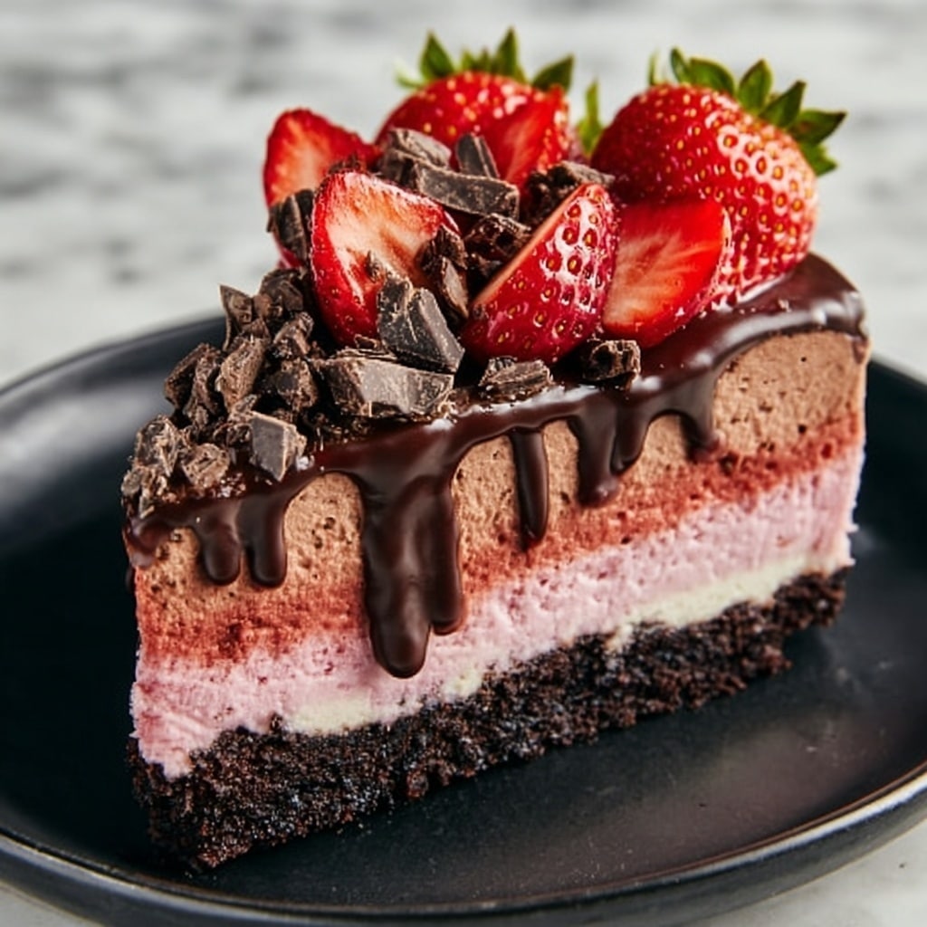Decadent Strawberry Chocolate Fantasy Ice Cream Cake Recipe