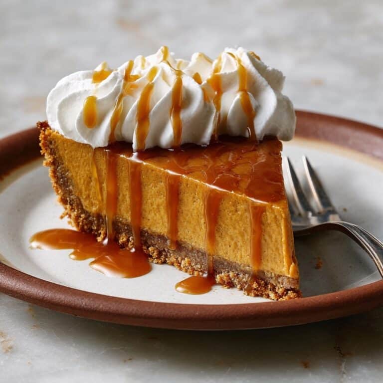 Pumpkin Cheesecake with Spiced Graham Cracker Crust and Whipped Cream Recipe