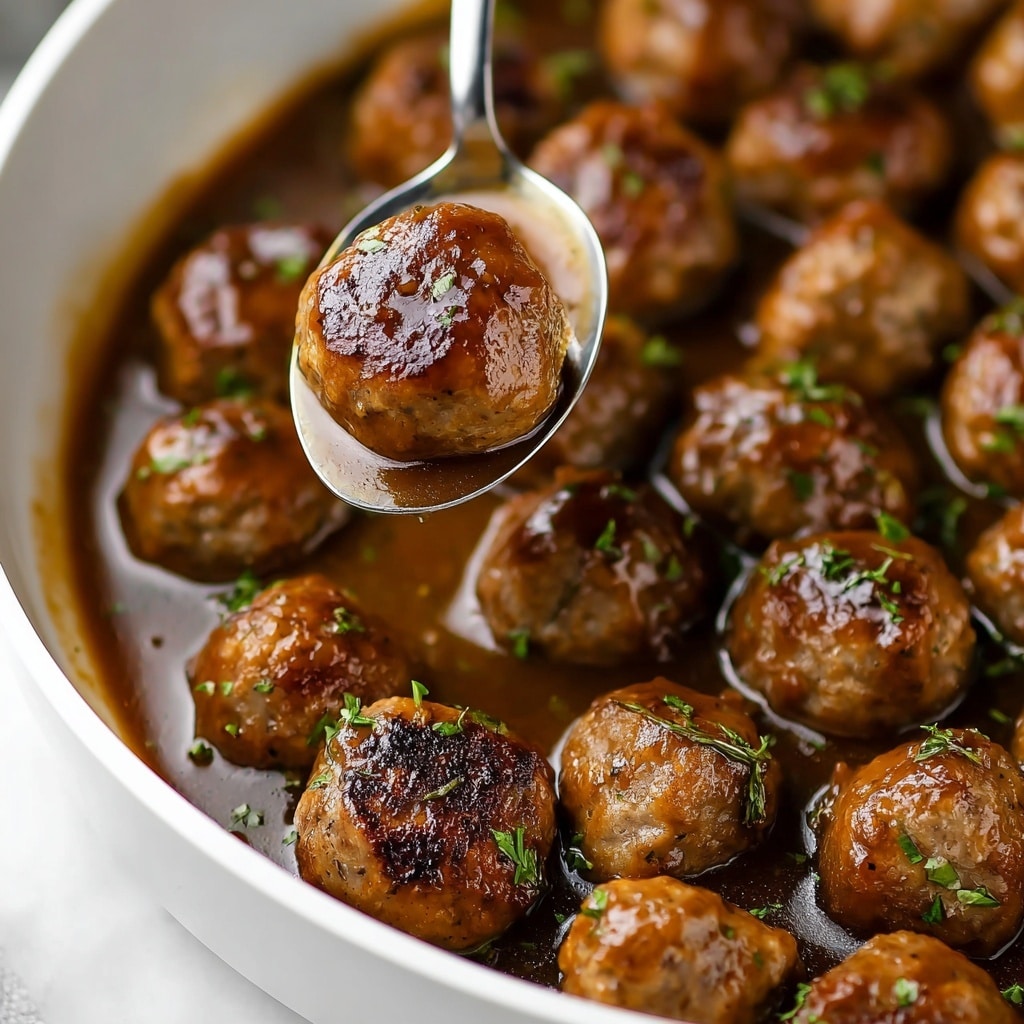 Salisbury Steak Meatballs in Rich Brown Gravy Recipe