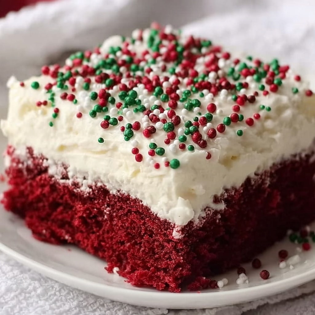 Christmas Red Velvet Poke Cake Recipe