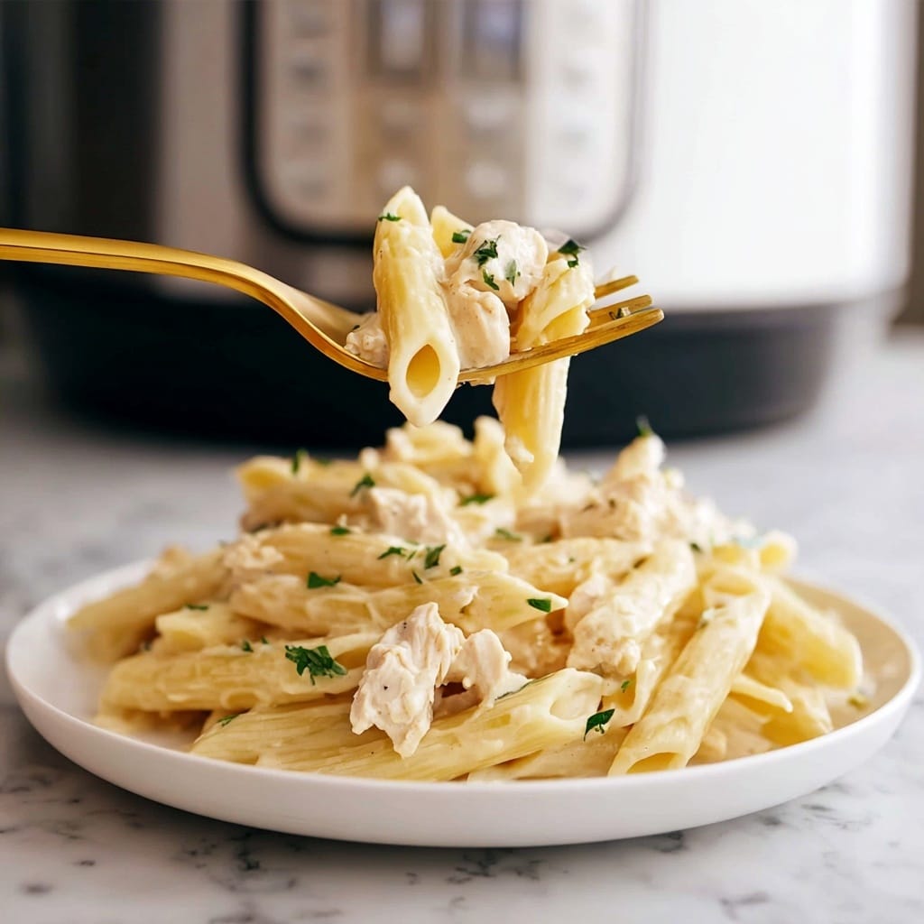 Slow Cooker Creamy Chicken and Penne Recipe - Recipe Image