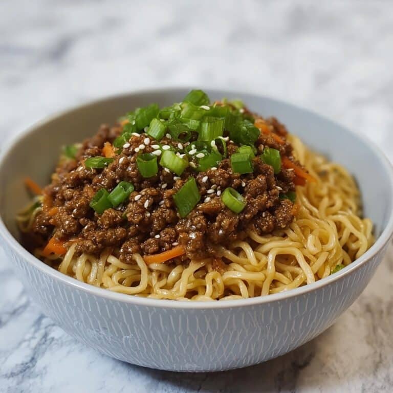 Mongolian Ground Beef Noodles Recipe
