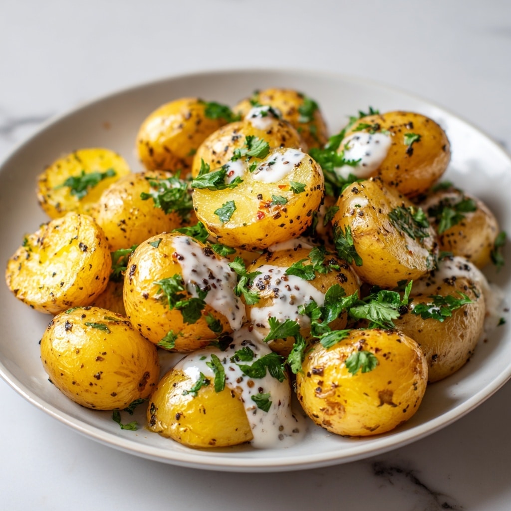 Creamy Garlic Sauce Potatoes Recipe